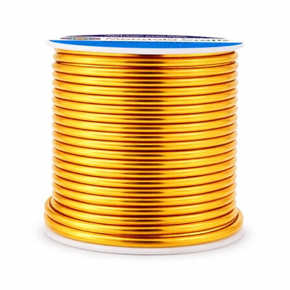 12 Gauge Gold Tone Anodized Aluminum Craft Wire (60 Foot)