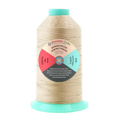 Size 207 630D T210 Cream Bonded Nylon Thread (2400 Foot)