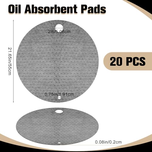 20PCS Oil Absorbent Pads for 55 Gallon Drums Barrel Top Absorbing Spill Mat