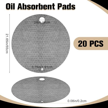 20PCS Oil Absorbent Pads for 55 Gallon Drums Barrel Top Absorbing Spill Mat