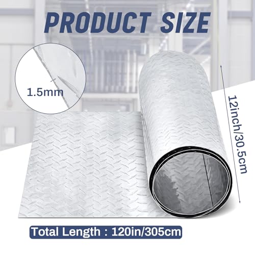 1pcs 12'' x 120'' Diamond Plate Sheet Metal