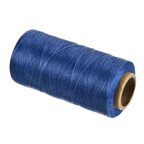 Waxed Thread 284 Yard 0.8mm 150D Flat Wax Thread Polyester Waxed String for Leather Sewing Hand Weaving Book Binding Home Decoration