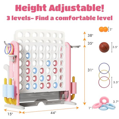 Giant 4 in a Row Connect Game with Mesh Fabric