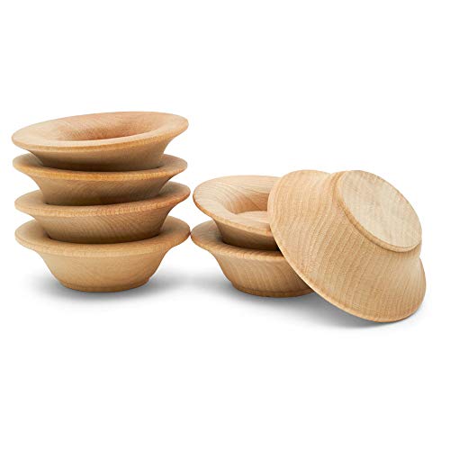 Wooden Craft Bowls Unfinished 2 (100 Count)