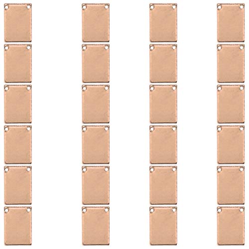 Premium Metal Stamping Rectangle Blanks for Metal Stamping and Jewelry Making (24 Count)