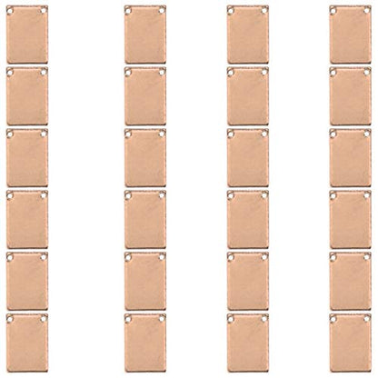 Premium Metal Stamping Rectangle Blanks for Metal Stamping and Jewelry Making (24 Count)