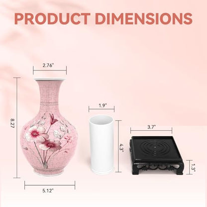 3D Puzzle Vase for Adults with 164 Plastic Pieces