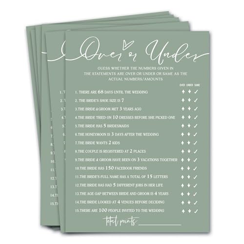 Bridal Shower Games Cards