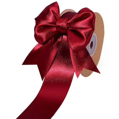 Burgundy Satin Ribbon 1.5 inch x 50 Yards