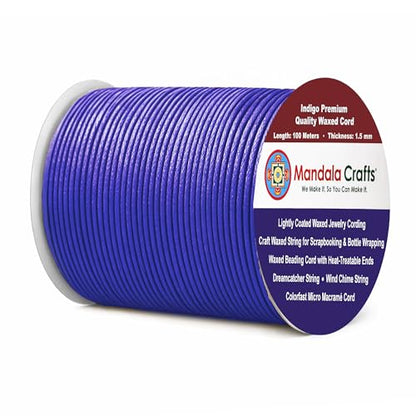 1.5mm Indigo Waxed Cord