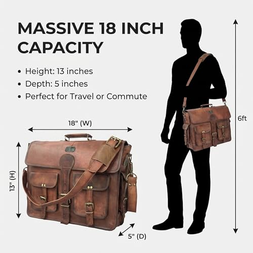 Leather Messenger Bag for Men