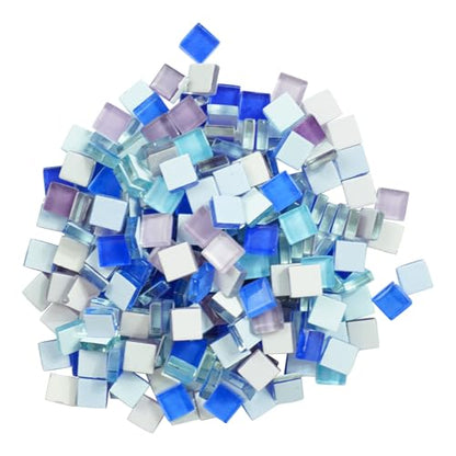 Square Sea Glass Mosaic Tiles Bulk for Adults Crafts Supplies