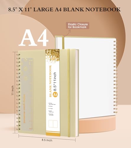 Blank Spiral Notebook Journal 8.5” x 11”