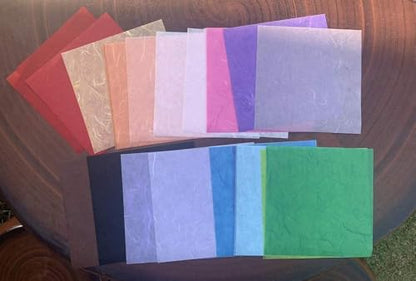 Natural Fiber Mulberry Paper Sheets 6 x 6 Inches (50 Count)
