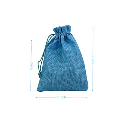 Pack of 25 Burlap Gift Bags with Drawstring Linen Jewelry Pouches Wedding Hessian Jute Bags for Birthday and Treat Pouches Party Wedding Favors Gift