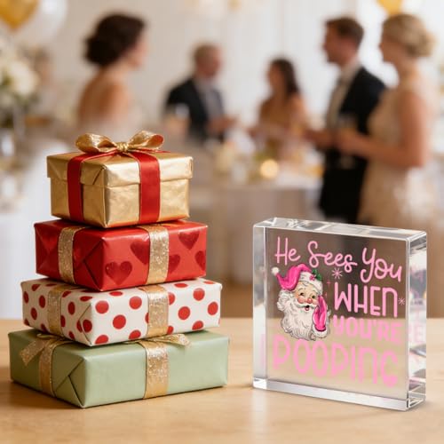 White Elephant Gifts Funny Christmas Decoration Acrylic Sign