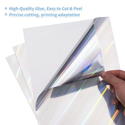 20 Sheets Printable Holographic Sticker Paper