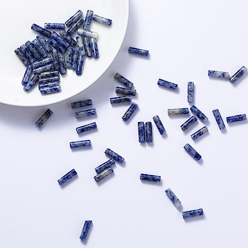 Natural Blue Sodalite Cylinder Tube Beads 4x13mm 38cm (28 Count)
