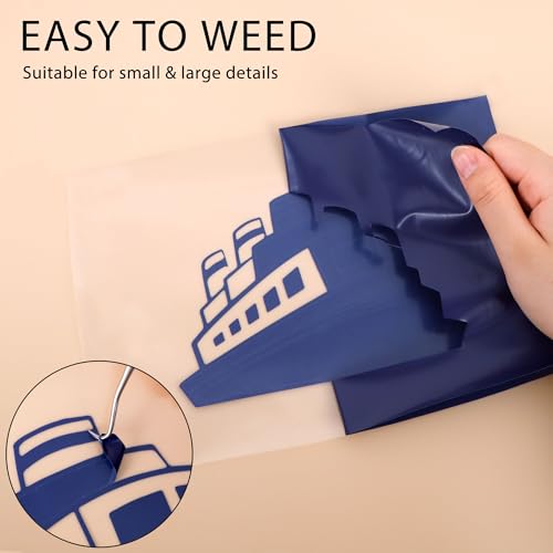RENLITONG Navy Blue Iron on Vinyl 12Inch by 20ft Roll Heat Transfer Vinyl for T (20 Foot)