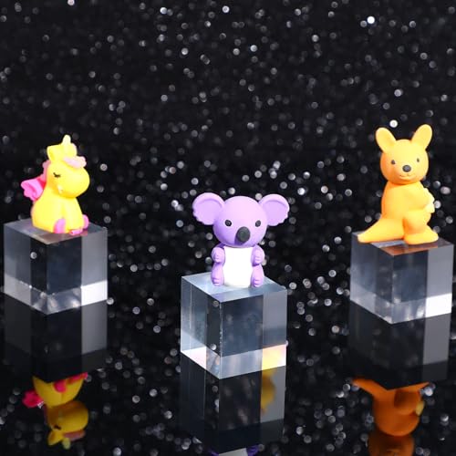 8 Pcs Acrylic Display Block Clear Cube 1 x 1 x 1 Inch (8 Count)