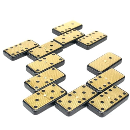 Metal Surface Dominoes Set Double 6 for Adults and Kids