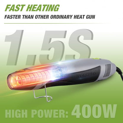 400W Mini Heat Gun with Reflector Nozzle and 2 Temp Settings