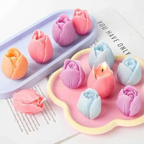 2 Pcs Tulip Candle Molds (2 Count)