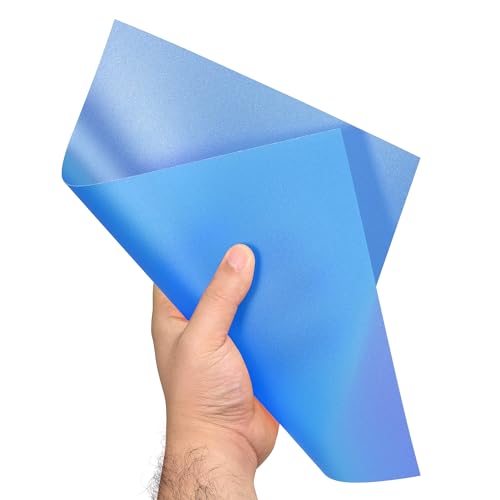 4Pcs A4 Gel Light Lighting Filter Overlay Transparent Color Correction Plastic Vinyl PVC Sheets Photography Television Matte Blue