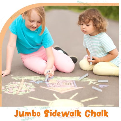 25 Pcs Sidewalk Chalks for Kids Non Toxic Jumbo Chalk for Party Gift Outdoor Art Classroom Play Painting (25 Count)