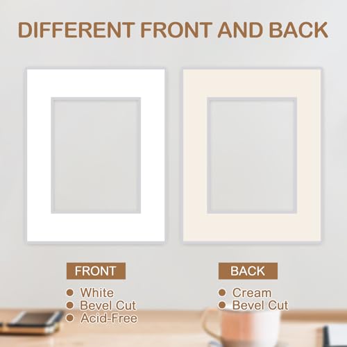 15 Pack White Picture Mats 20x16 for 11x14 Photos (15 Count)