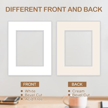 15 Pack White Picture Mats 20x16 for 11x14 Photos (15 Count)