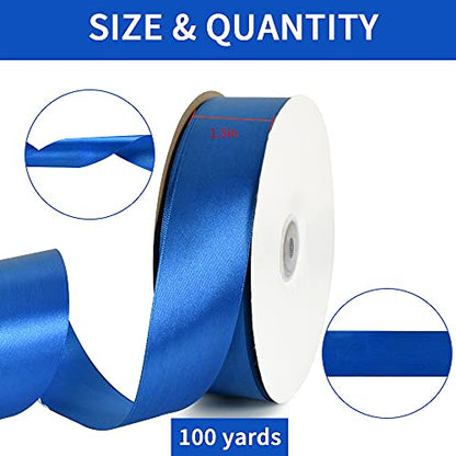 100 Yard Royal Blue Satin Ribbon 1