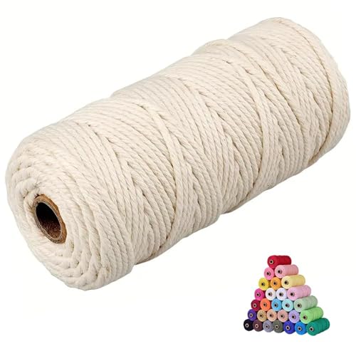 Natural Macrame Cord Colored Macrame Cord 2mm (327 Foot)