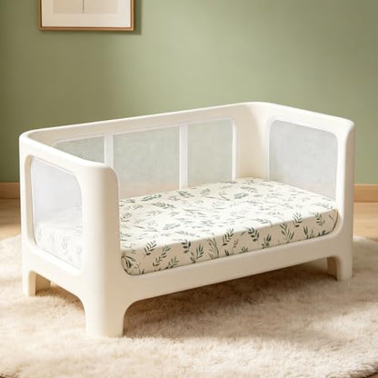 Organic Pack and Play Sheets Fitted 38”x26” 100% Muslin Cotton (2 Count)