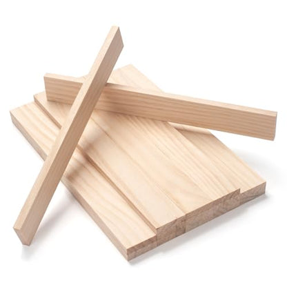 Wood Trim Wooden Strips Slats for Crafts (15 Count)