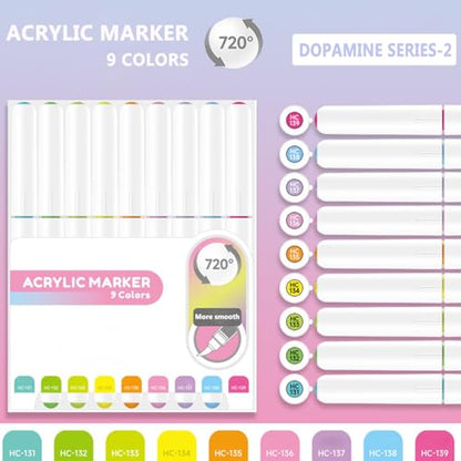 Water Based Acrylic Paint Markers (9 Count)