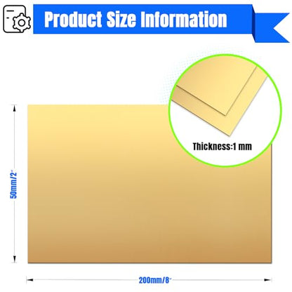 Brass Sheet 4" x 8" 1mm Thick