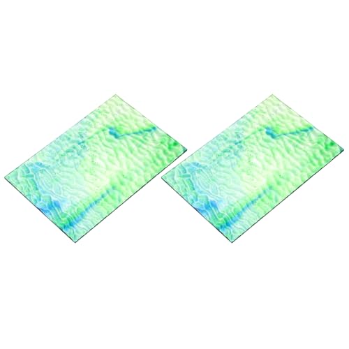 2 Pcs Stained Glass Sheet Mosaic Tile 7.9 Inch x 5.9 Inch Bright Blue Stained Glass Sheets for Crafts DIY Art Project