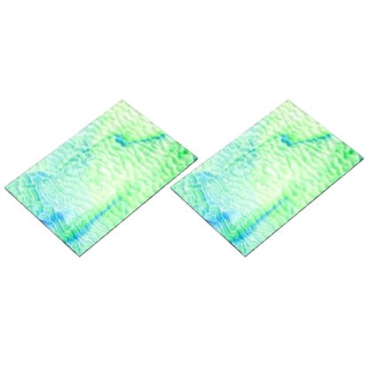 2 Pcs Stained Glass Sheet Mosaic Tile 7.9 Inch x 5.9 Inch Bright Blue Stained Glass Sheets for Crafts DIY Art Project