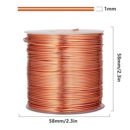 328FT 18 Gauge Bendable Copper Aluminum Craft Wire for Jewelry Making Craft (328 Foot)