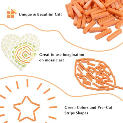 Orange Mosaic Tiles for Crafts Bulk (5.29 Ounce)