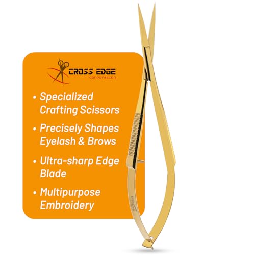 Cross Edge 5 Inch Straight Tip Spring Scissors