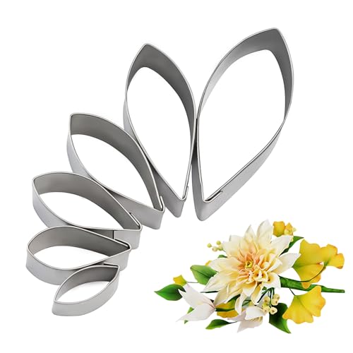 6pcs set Dahlia Sugar Flower Cutter Set Fondant Cake Sugarcraft Decorating Tools