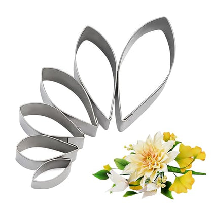 6pcs set Dahlia Sugar Flower Cutter Set Fondant Cake Sugarcraft Decorating Tools
