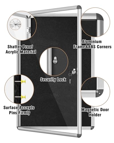 36"x24" Enclosed Bulletin Board