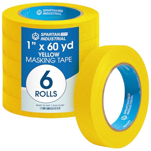 1" X 60 yd Yellow Tape (6 Count)