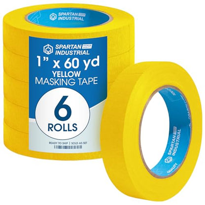 1" X 60 yd Yellow Tape (6 Count)
