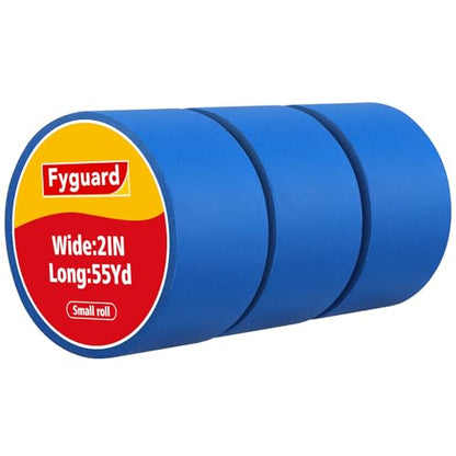 3 Rolls Blue Painters Tape 2inch Wide Painters Tape Bulk (3 Count)