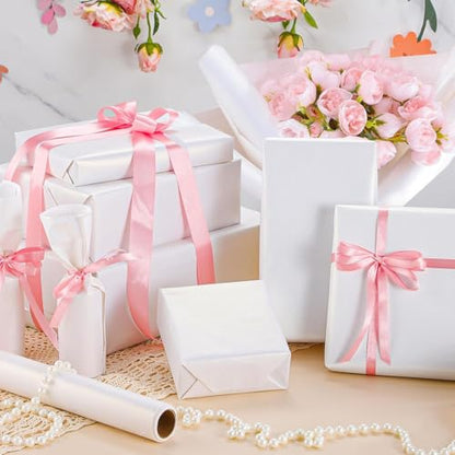 White Wrapping Paper Roll 24"x 1200" Craft Paper Roll for Drawing Painting Art Supplies (28800 sq inches)