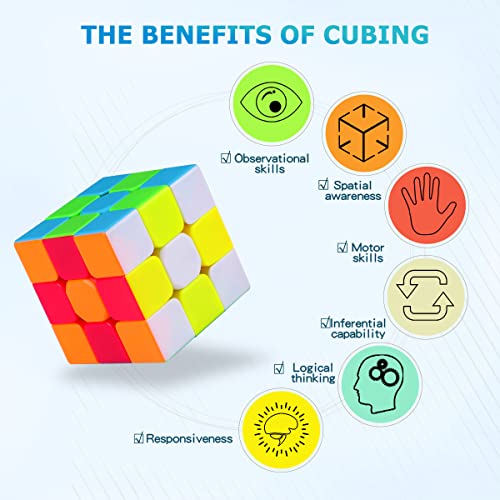 Full Size 3x3x3 Speed Cube Set (6 Count)
